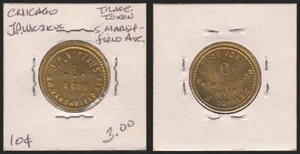 CHICAGO TRADE TOKEN - J. P. WICZKUS - GUT FÜR 10¢ MIT 3 FLASCHEN --- VAKH - Bild 1 von 1