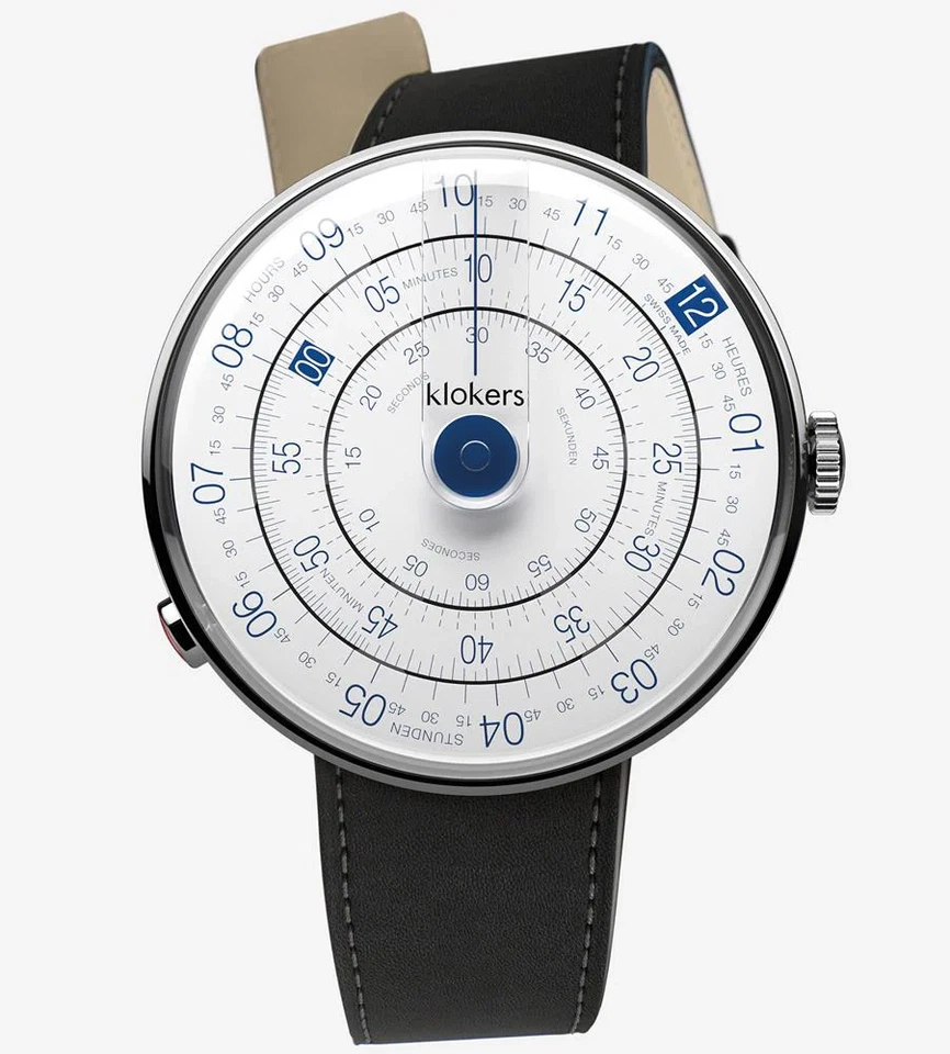 Reloj Klokers 01 Heritage azul - correa de cuero negro KLOK-01-D4 Foto 1 de 1
