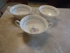 Set of 3 Chelsea Rose Cream Soup Bowls by Royal Doulton - Picture 1 of 4
