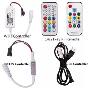 5V-24V USB/DC RF Fernbedienung für WS2812B WS2811 RGB LED Streifen Lichter - Bild 1 von 15