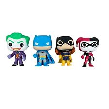 Funko Pop DC Comics Super Heroes LOT - Joker, Batman, Batgirl, Harley Quinn