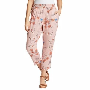 "Pantalón Cadie estampado suave para dama Jessica Simpson, ROSA FLORAL, XL 26" - Imagen 1 de 5