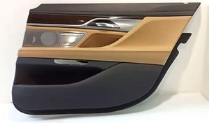 BMW OEM Door lining Leather Nappa zagora-beige rear right 7448424 G12 GJ36058 - Picture 1 of 12