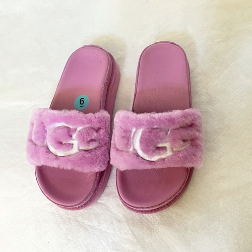 UGG sandalo donna laton pelliccia slide California Aster 1111236 rosa taglia 6