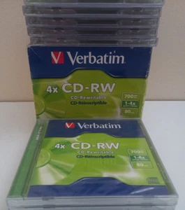 Verbatim - 8x CD-RW - 700MB, 80min, 4x Speed - New - Afbeelding 1 van 1