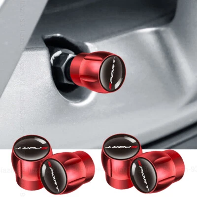 4x Vástagos de válvula de neumático de rueda de coche deportivo de metal Cubierta antipolvo de aire Tapón de rosca Accesorios Foto 1 de 4