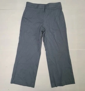 Loft High Rise Slim Wide Leg Crop Trouser Womens Size 8 Blue Dress Pants New $69 - Picture 1 of 7