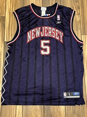 Camiseta Jason Kidd New Jersey Nets Talla Grande NBA Reebok con Autógrafo Sin Certificado de Autenticidad Foto 1 de 4