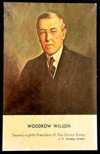 Präsident Woodrow Wilson Vintage Foto rppc Sammlerstück Bild Postkarte - Bild 1 von 2