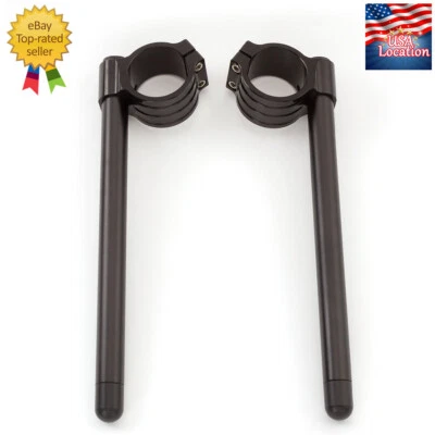 Abrazadera de manillar con clip de 51 mm para Ninja ZX6R 2009-2012 extremos CNC tubo 10 grados Foto 1 de 4