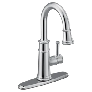 Moen 6260 Belfield One-Handle Pulldown Bar Faucet Power Clean Reflex Chrome - Picture 1 of 2