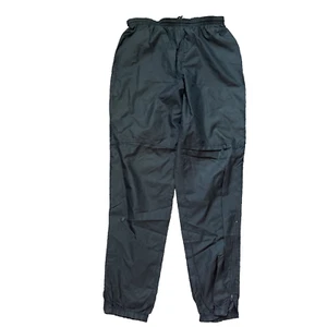 Vintage Nike Nylon Windbreaker Pants Mens Medium Black Y2K Gray Tag - Zip ankle - Picture 1 of 12