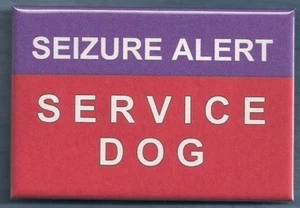 ALERTA DE CONVULSIONES PERRO DE SERVICIO - botón chaleco perro de servicio con pin trasero - Imagen 1 de 1