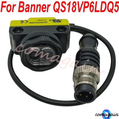 New 10-30VDC 300mm Photoelectric Switch Sensor PNP For Banner QS18VP6LDQ5 - Image 1 of 4