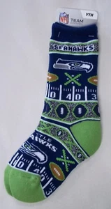 Seattle Seahawks Socks Youth Size 1 to 5 Super Fan - Picture 1 of 1
