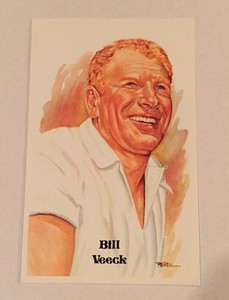 1991 HOF Perez Steele Bill Veeck #04221/10,000 11th Series PostCard #211