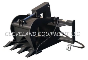 NEW HD STUMP GRAPPLE BUCKET ATTACHMENT for / fits Bobcat Skid Steer Track Loader - Picture 1 of 12