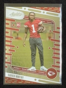 Xavier Worthy (RC) 2024 Panini Absolute Football - Rookie card #128 KC CHIEFS - Picture 1 of 4