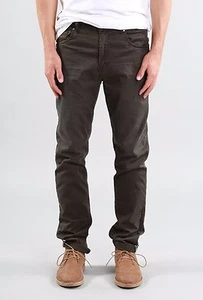 Pantaloni Rusty Indi Slim Uomo Slouch Rise Gamba Stretta Illusione Ghiaia Taglia W34 - Foto 1 di 3