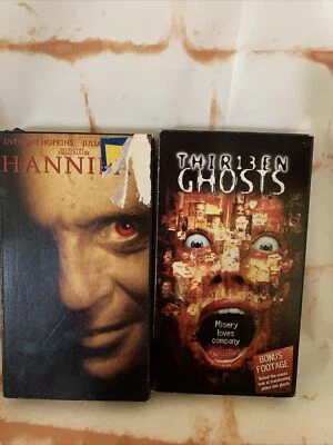 2 Pre-Owned  Horror VHS Movies Rated R Hannibal & Thirteen Ghosts - Image 1 of 4