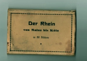 The Rhine river postcard folder c. 1900 "Der Rhein von Mainz bis Koln" Germany - Picture 1 of 4