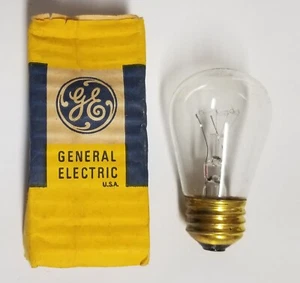 VINTAGE GE FG1432-X1 Crystal Clear 11-Watt Medium Base Light Bulb NOS - Picture 1 of 5