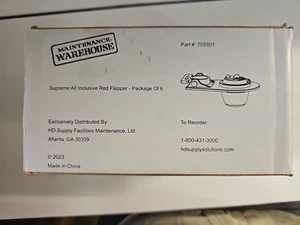 (6) - Maintenance Warehouse Red Toilet Flapper - HDS#705501 - Picture 1 of 2