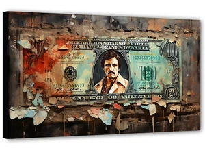 Pablo Escobar art Graffiti Dollars Pop Modern Bild Fantastic Aktuell Kunst PR17 - Picture 1 of 3