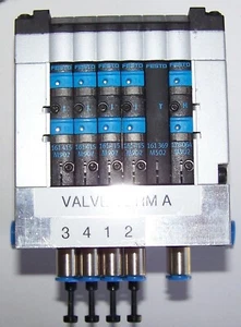 Festo CPV10-GE-MP-6 Collettore Valvola e 5 Solenoidi Comm Modulo e Raccordi - Foto 1 di 6