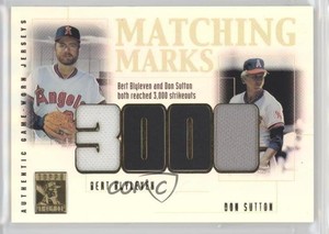 2002 Topps Tribute Matching Marks Bert Blyleven Don Sutton #MM-BS HOF