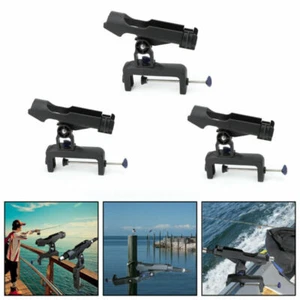 Adjustable Boat Fishing Pole Rod Holder Clamp-on Rail 4.7inches for Kayak US - Picture 1 of 13
