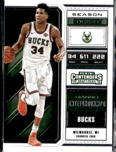 Camiseta blanca Panini Contenders Draft Picks 2018 #18 Giannis Antetokounmpo - Imagen 1 de 2