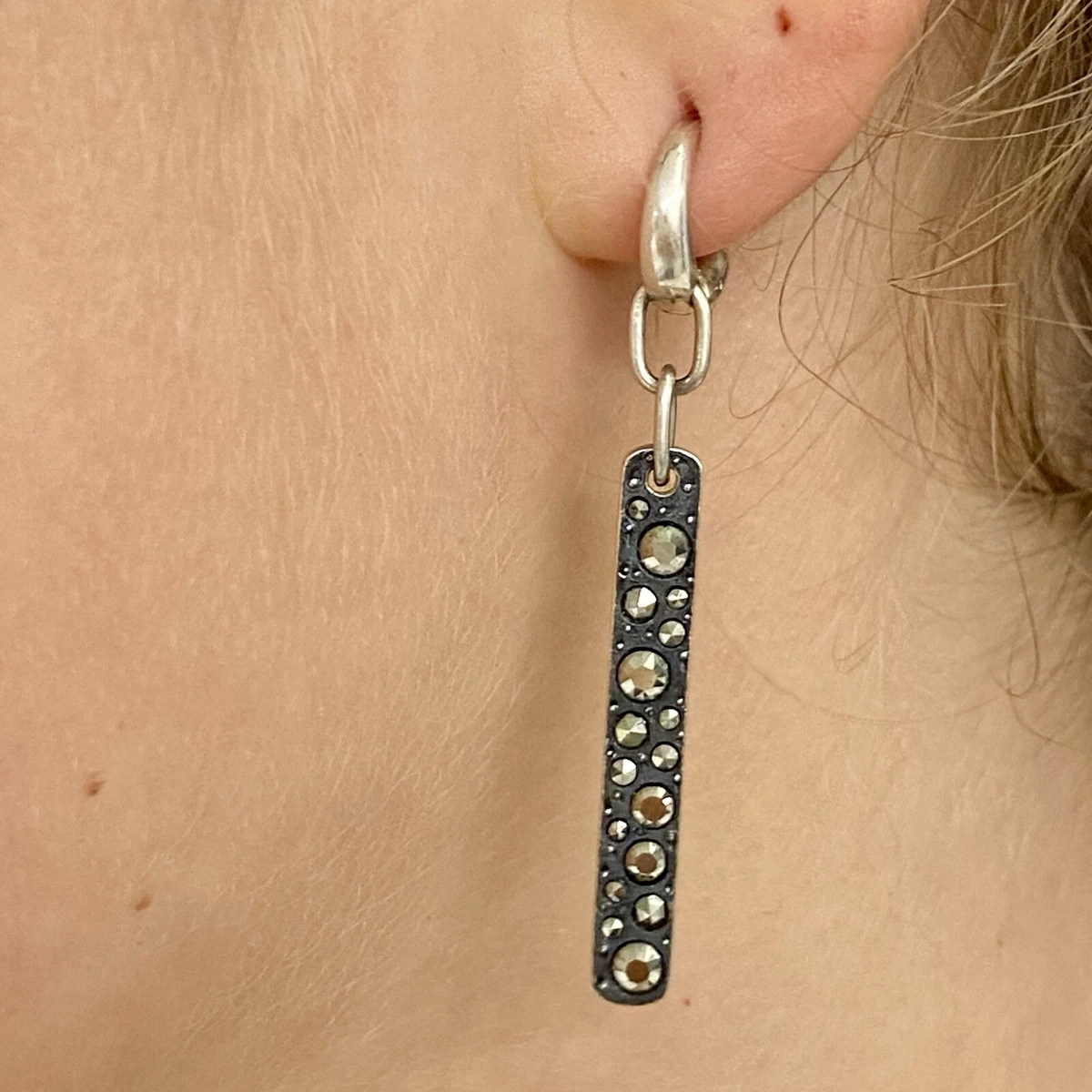 Coppia Di Orecchini A Bottone In Argento Sterling - Foto 4