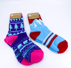 Locale Outdoor Socks 2 Pairs Youth One Size 11 - 1 Nature Winter Sport Ski New - Picture 1 of 11