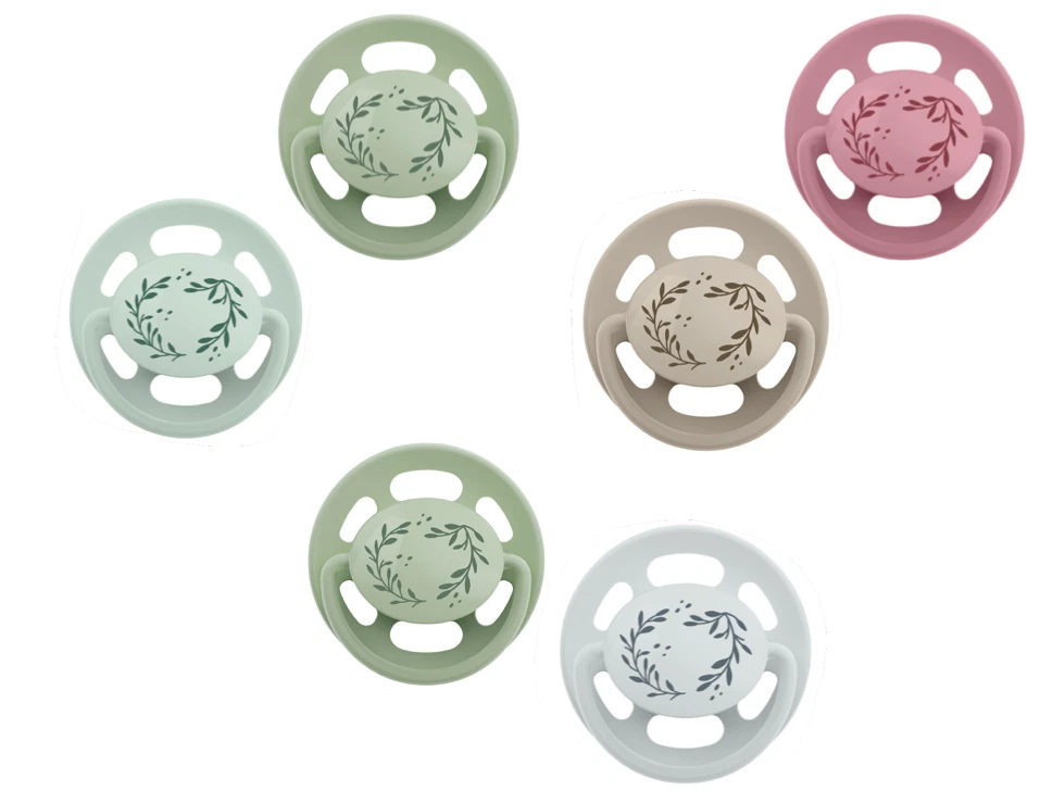 nip® 4 x Schnuller Cherry Beruhigungssauger Größe 1 oder 2  floralem Design - Bild 1 von 1