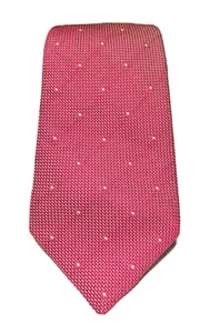 Charles Tyrwhitt Pink Geometric Polka-Dot Luxury Men Necktie Hand Made Italy EUC - Picture 1 of 12