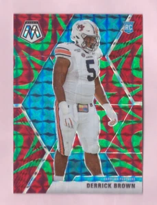 2020 Panini Mosaic DERRICK BROWN Green Reactive Prizm Rookie Panthers Mint - Bild 1 von 1