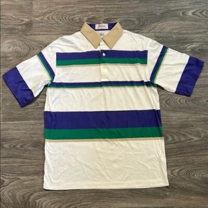 Camisa polo vintage Titleist by Corbin bloques de colores algodón puntada única años 90’s grande - Imagen 1 de 7