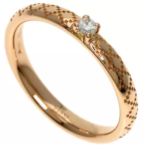 Anillo GUCCI Diamante Diamante Tissima #8 Oro Rosa K18 - Imagen 1 de 7