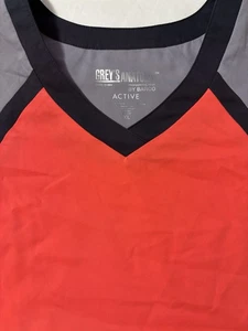 Greys Anatomy Bright Orange And Grey Top, Never Worn XL - Picture 1 of 2