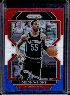 2021-22 Prizm Delon Wright Red White and Blue #57 Hawks - Image 1 of 2