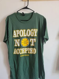 Seattle Super Sonics T shirt "Sonics Forever Apology Not Accepted" Mens Large - Picture 1 of 9