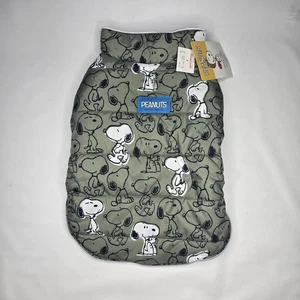 Medium Snoopy gefütterter Hundemantel Berkshire Klettverschluss Winter grün Haustierbekleidung - Bild 1 von 13