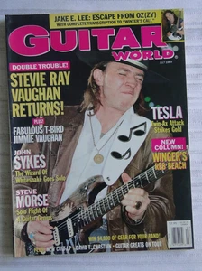 Vintage Magazine Guitar World July 1989 Stevie Ray Vaughan Tesla John Sykes  115 - Foto 1 di 14
