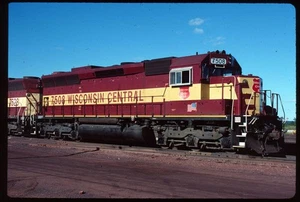 Original Rail Slide - WC Wisconsin Central 7508 Escanaba MI 8-1-1999 - Picture 1 of 1