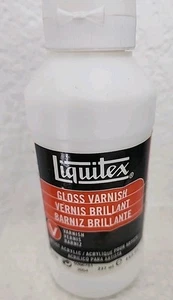 Barniz acrílico brillante Liquitex Artists 8 oz acabado liso permanente resistente al agua - Imagen 1 de 6