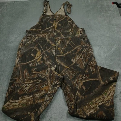 Vintage Mossy Oak Overalls Mens XL Brown Break Up Hunting Outdoor 90s - Image 1 of 4