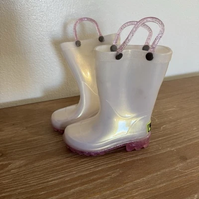 Botas de lluvia de PVC impermeables Western Chief para niños asas fáciles de tirar talla 5 iluminadas Foto 1 de 4