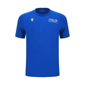 BASKETBALL ITALY – COTTONPOLY SHIRT ROYAL - MACRON - Season 2024/25 - Picture 1 of 4