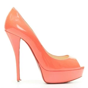 Scarpe con tacco alto CHRISTIAN LOUBOUTIN Lady Peep 130 fucsia rosa caldo plateau EU36 - Foto 1 di 12